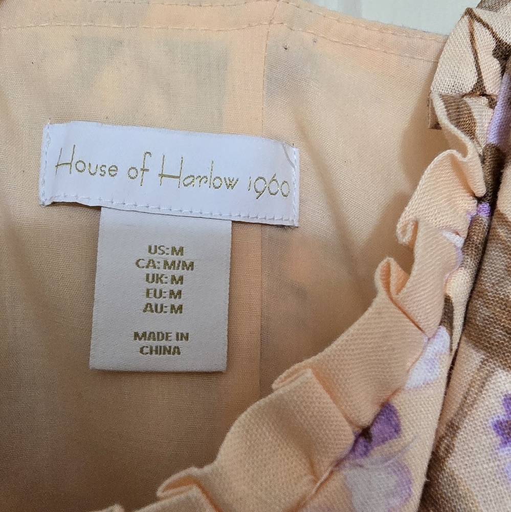 House of Harlow 1960 Floral Cream Dress - Picture 7 of 7